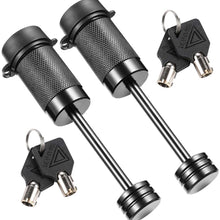 CZC AUTO Trailer Tongue Coupler Lock, Dia 1/4 Inch, 2-1/2 Inch Span Fits Latch-Type Coupler for Towing Boat Truck RV Car Trailer