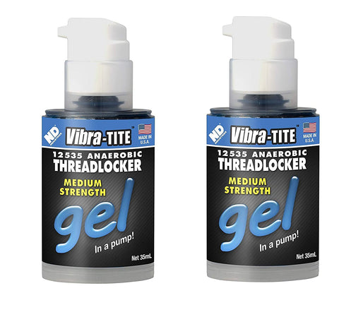 Vibra-TITE 125 Removable Medium Strength Gel Anaerobic Threadlocker, 35 ml Pump, Blue (Twо Pаck)