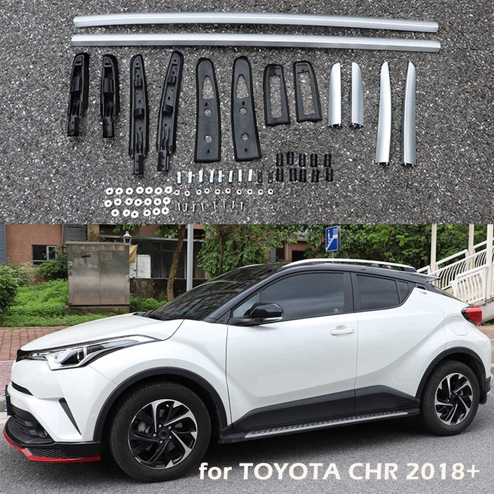 SnailAuto Roof Racks Roof Rails Side Rails Silver for Toyota C-HR CHR 2018 2019