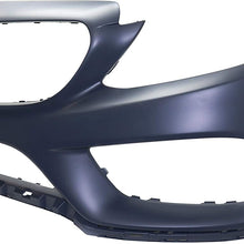 Front Bumper Cover for MERCEDES BENZ C-CLASS 2015-2018 Primed with Sport Package with Surround View (2017 Convertible/Coupe)/Sedan