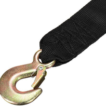 Winch Strap with Hook for Boat Trailer Heavy Duty Replacement Capacity 5,600. Lbs Black Nylon 2 inch Wide x 20 feet Long for Fishing Winch Transom Securing Tie Down Marine Galvanized Hook