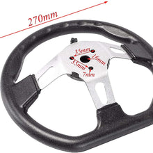 ZXTDR 10.6'' Steering Wheel For Mini Go Kart Buggy Kandi