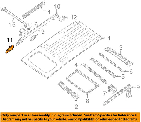 2005-2012 Nissan Pathfinder Roof Rack Side Rail Front Right End Cap Cover OEM 73830-ZL20B