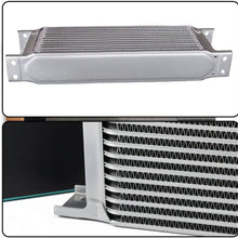 25 Row AN10 Engine Oil Cooler Silver + Filter Adapter Kit + 7" Universal Black Fan