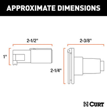 CURT 58671 Vehicle-Side and Trailer-Side 4-Pin Round Wiring Harness Connectors