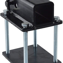 TOPTOW RV Bumper Hitch Receiver 63801 for 4 inch to 4.5 inch Beams, 2 inch Receiver Opening, Fits for Bike Racks, Cargo Carriers Camper-on