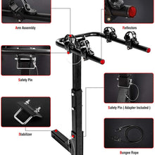 AA Products 2 Bike Rack Platform Hitch Mount Rack Foldable Bicycle Rack for Cars, Trucks, SUV's and Minivans, Fits 2'' Hitch Receiver