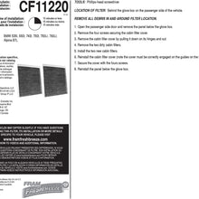 FRAM Fresh Breeze Cabin Air Filter Replacement for Car Passenger Compartment w/ Arm and Hammer Baking Soda, Easy Install, CF11182 for Select Acura and Honda Vehicles