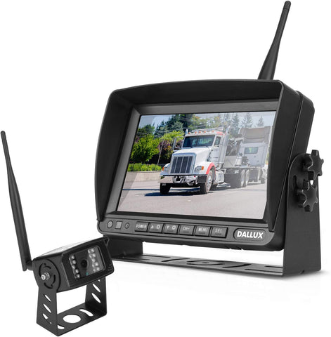 Digital Wireless Backup Camera Kit with 7 inch DVR Monitor for Heavy Vehicle/5th Wheel Pickup/Truck/Trailer/Bus/Van/RV Camper/Agriculture with 1080P Stable Signal IP69K Reverse Rearview/Front Camera