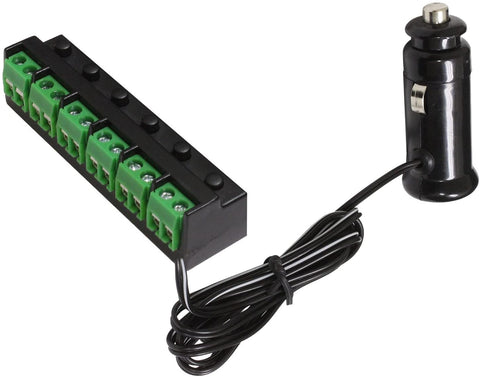 Pilot CZ-3051 Easy Wiring 12V Powered Six-Accessory Connector - Cigarette Lighter Plug-and-Play Power, SAE Connector Extension Cord, for Battery Charger and Maintain Power Supply, Quick Disconnect