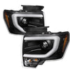 Spyder Auto Projector Style Headlights Black/Clear, PRO-YD-FF15013-LBDRL-HID-BK