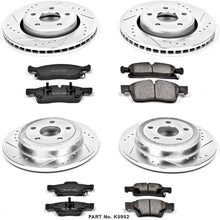 Power Stop K5952 Front & Rear Brake Kit with Drilled/Slotted Brake Rotors and Z23 Evolution Ceramic Brake Pads