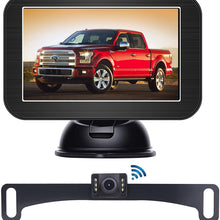 B-Qtech 5" Wireless Backup Camera and Monitor Kit丨Waterproof Night Vision Front/Rear View Camera with Grid Line丨Easy Installation for Cars, Trucks, Pickups, Camping Car, SUV