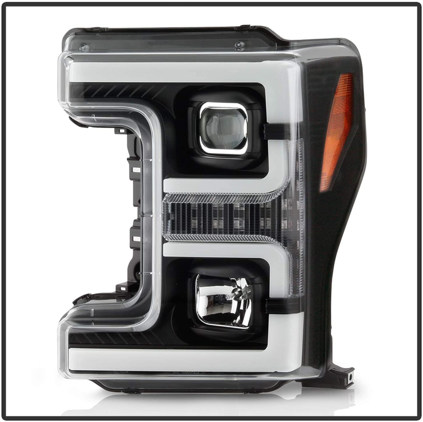 Spyder Auto 5086280 Projector Headlights Incl. Low Beam-H7/High Beam-H1/Signal-LED Black Projector Headlights