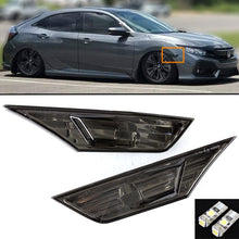 Fits for 2016-2020 Honda Civic JDM Smoke Tinted Lens Side Marker Lamp Light W/LED Bulb
