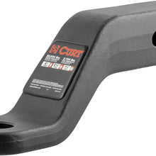 CURT 45458 Commercial Duty Forged Trailer Hitch Ball Mount, Fits 2-1/2-Inch Receiver, 20,000 lbs, 1-1/4-Inch Hole, 4-Inch Drop, 2-1/2-In Rise