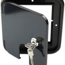 RV Camper Trailer Motorhome Power Cord Hatch Electrical Access Door (Black-1801LB) (Black-1801LB)