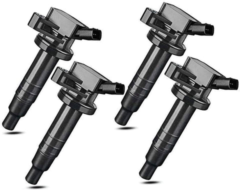A-Premium Ignition Coils Pack Replacement for Toyota Matrix Corolla Celica Mr2 Spyder Chevrolet Prizm Pontiac Vibe 1.8L 1ZZ-FE 4-PC Set