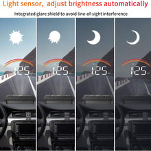 3.5” Upgrade HUD OBD2 GPS Speedometer Odometer Compass Mileage Diagnostic Cleaner Display Altitude Flux Data Clock Alarm Overspeed Temperature Pressure Turbine 2 Systems Compatible for All Vehicles