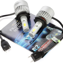 VoRock8 R2 COB H7 8000LM Led Headlight Conversion Kit,High Beam Low Beam Headlamp, Fog Light, Halogen Head Light Replacement, 6500K Xenon White, 1 Pair