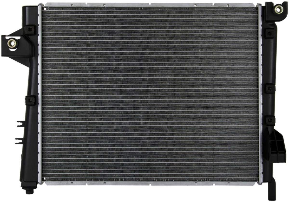 Aluminum Core Manual Transmission Replacement Radiator For Dodge 2002-2003 Ram 1500 3.7L & 2002-2004 Ram 1500 4.7L & 2003 Ram 1500 5.7L & 2002 Ram 2500 4.7L & 2003 Ram 2500 5.7L & 2003 Ram 3500 5.7L