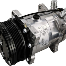 ACTECmax Universal A/C Compressor with Black 6PK Clutch Sanden 508 5H14 R134A Serpentine Belt