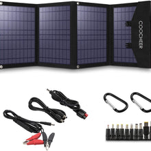 COOCHEER Solar Charger 120W Portable Solar Panel Foldable for Power Station Generator and Laptop Tablet GPS iPhone iPad Camera for Emergency Hurricane Home (120W)