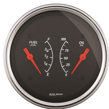 Auto Meter 1413 Designer Black Oil/Fuel Dual Gauge