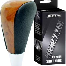 SHIFTIN Leather Wood Gear Shift Knob for Toyota Avalon Yaris 4Runner Land Cruiser Sienna Camry Solara Tacoma and Lexus ES300 ES330 GS300 GS400 GS430 (Tan Beige Leather)