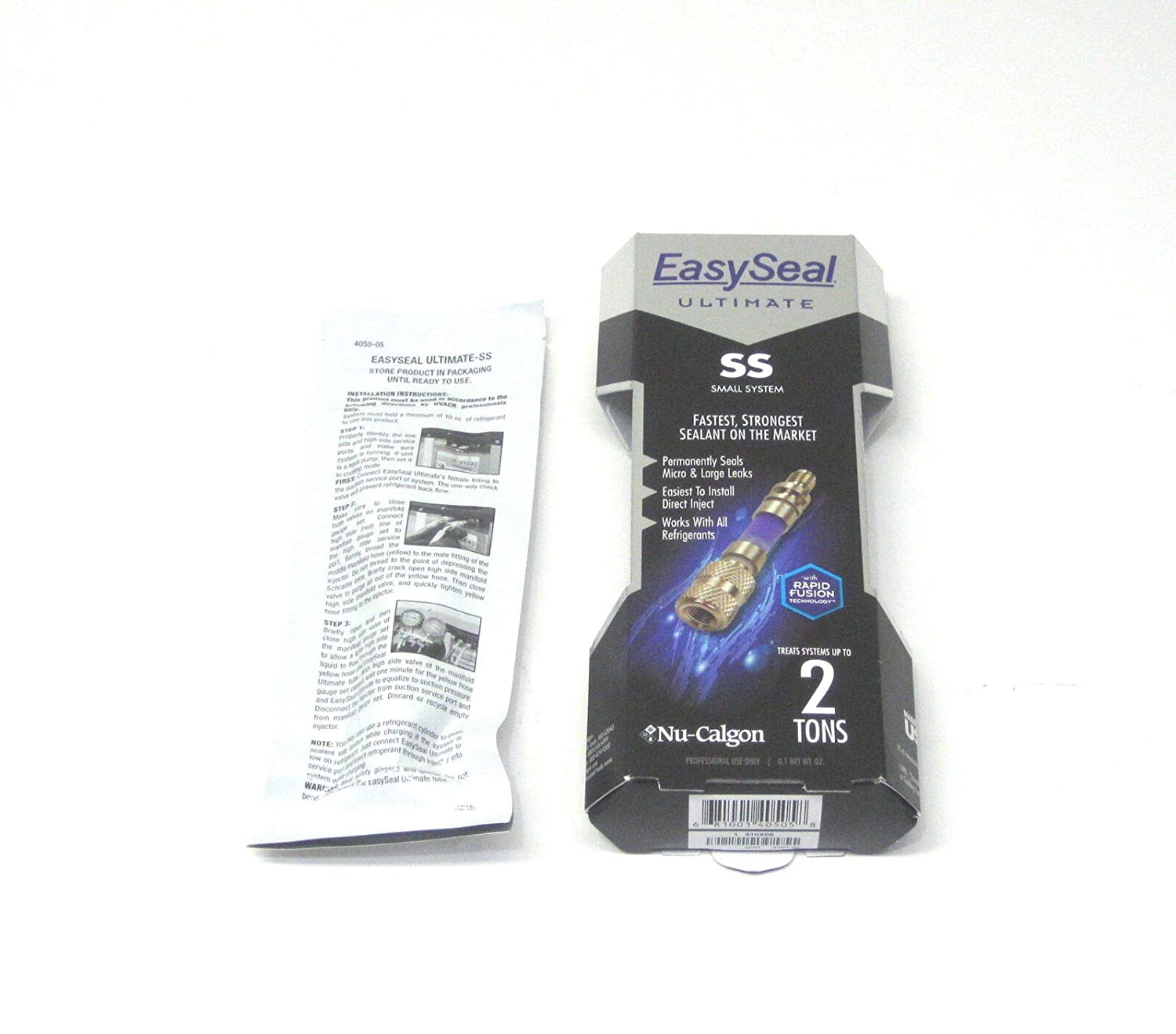 Nu-Calgon 4050-05 EasySeal-SS Direct Inject Refrigerant Leak Sealant, Treats Fractional to 1.5 Tons