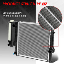 1295 Factory Style Aluminum Cooling Radiator Replacement for 91-99 318I/318TI/318IS/Z3 1.8L/1.9L AT/MT