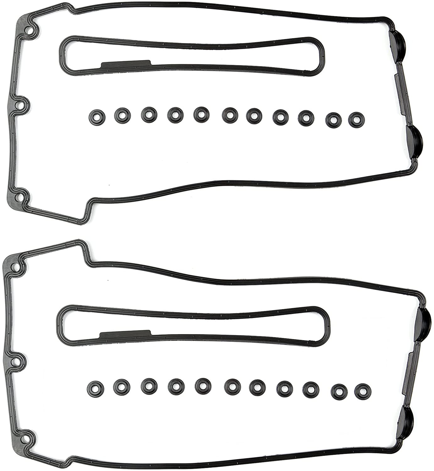 ECCPP Valve Cover Gasket Set fit 1998-2005 for Land Rover for BMW 540i 740i 740il X5 Z8 4.4L for Automotive Replacement Engine Gaskets Left and Right