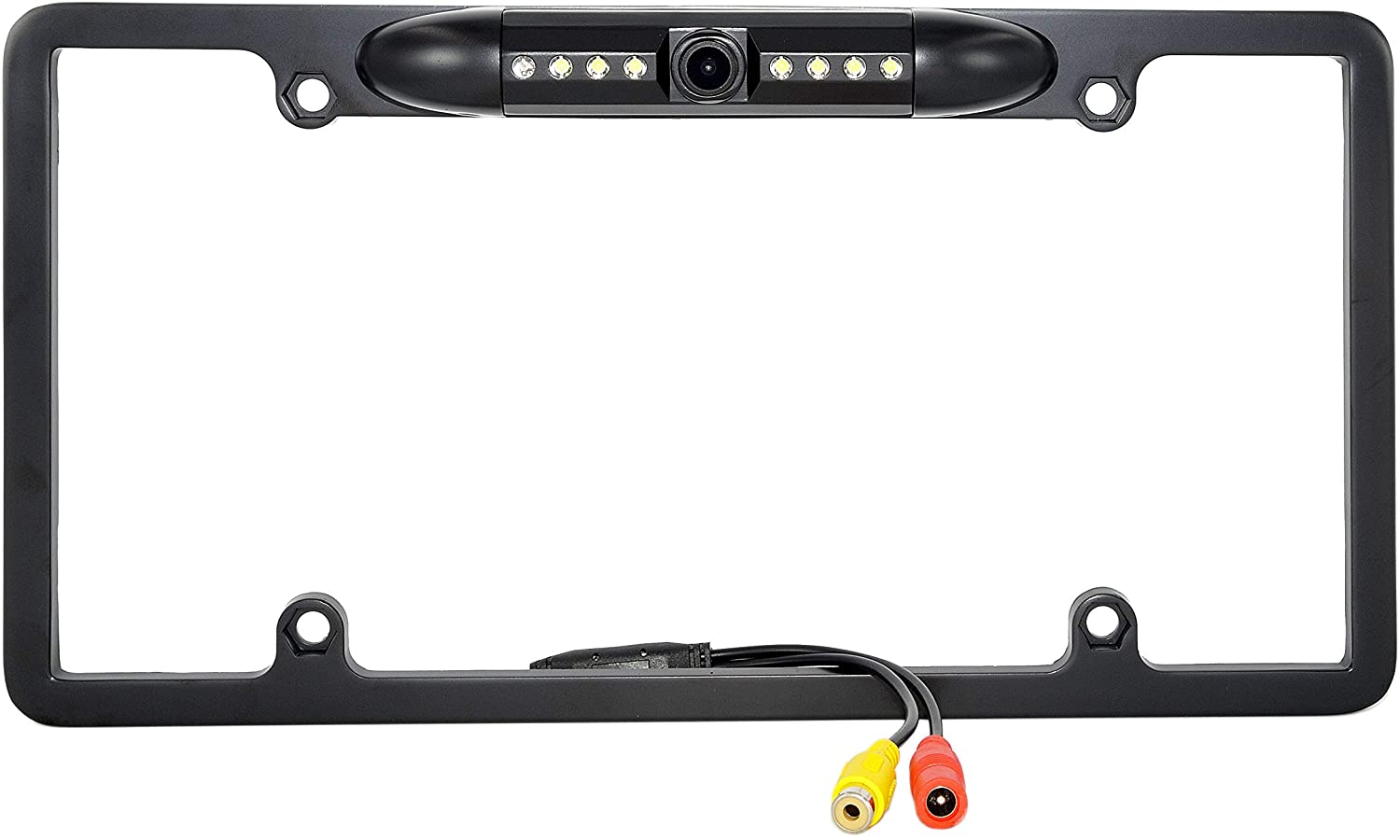 Peojek Car License Plate Camera with Night Vision,Car Backup Camera with 170° Viewing Angle Universal Car License Plate Mount Camera IP67 Waterproof High Sensitive LED Light