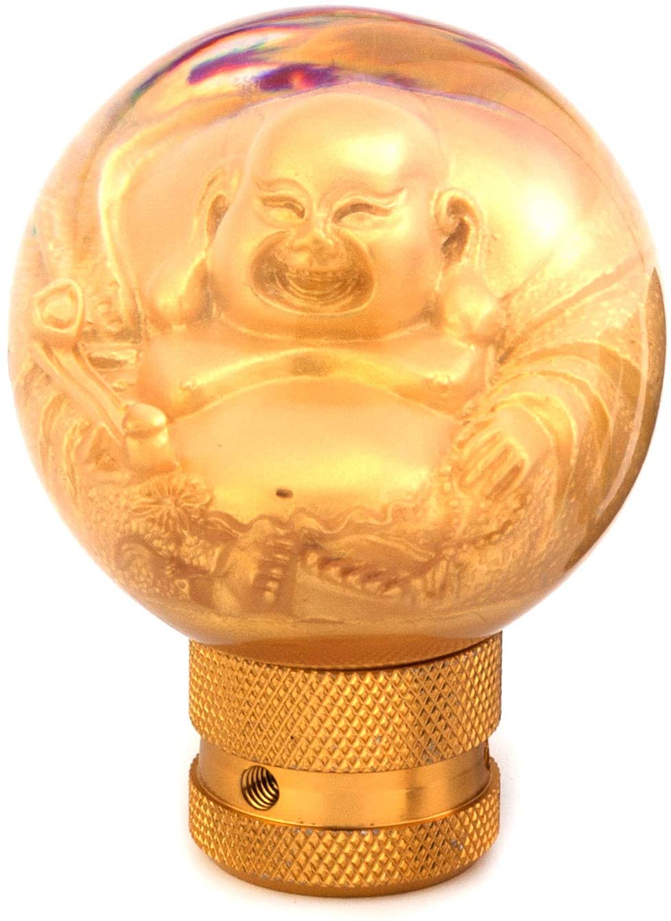 Thruifo Gear Shifter Knob, Lucky Style MT Car Stick Shift Head Fit Most Automatic Manual Vehicles, Gold