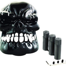 Abfer Shift Knobs Skull Gear Stick Shifter Knob with Big Tooth Shifting Lever Fit Most Automatic Manual Transmission Cars Truck Vehicle (Red)