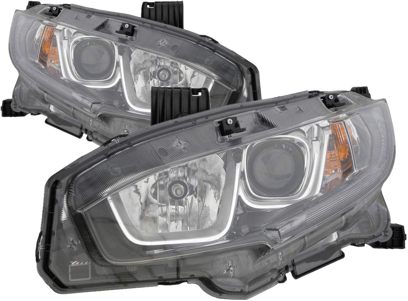 For Honda Civic Sedan Headlight 2016 2017 Driver and Passenger Side Headlamp Assembly Replacement
