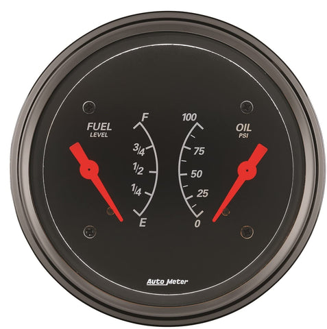 Auto Meter 1413 Designer Black Oil/Fuel Dual Gauge
