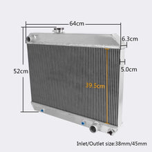 2 Row Short Aluminum Radiator For Pontiac GTO Tempest LeMans Silver 1965 1966 1967