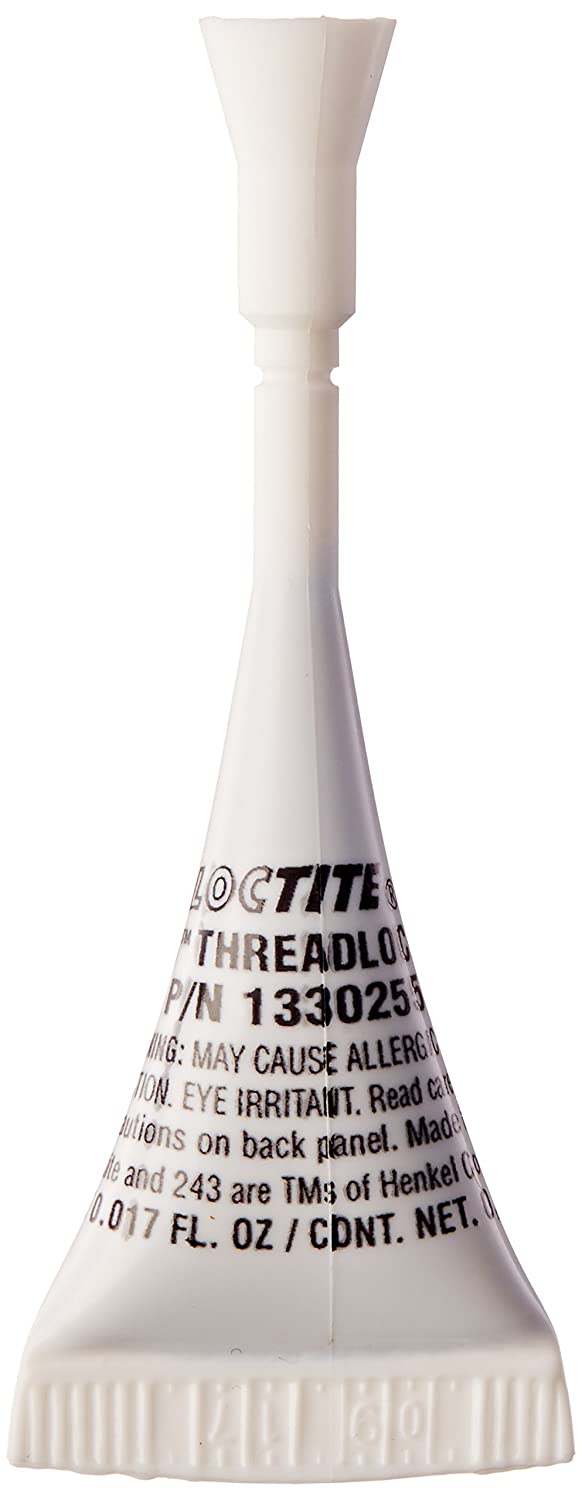 Loctite 1330255 Blue 243 Medium Strength Threadlocker, 360 Degree F Maximum Temperature, 0.5 mL Capsule