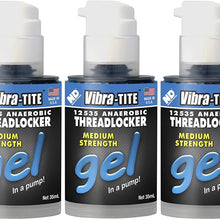 Vibra-TITE 125 Removable Medium Strength Gel Anaerobic Threadlocker, 35 ml Pump, Blue (Тhrее Pаck)