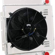 ALLOYWORKS 3 Row All Aluminum Radiator+Shroud Fan+Relay For 1964-1966 Ford Mustang /1963-1965 Falcon Comet AT/MT V8