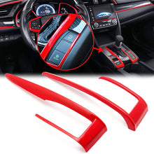 Xotic Tech Red Interior Gear Shift Knob Cover Decorative Trim for Honda Civic 10th Gen 2016 2017 2018 2019 2020 Automatic Transmission