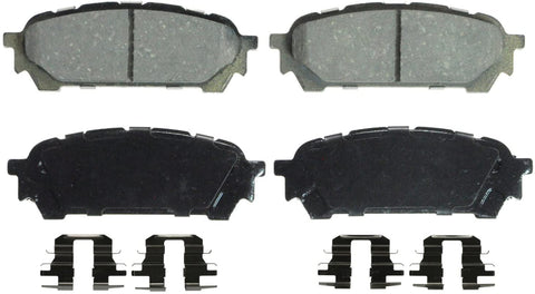 Wagner QuickStop ZD1004 Ceramic Disc Pad Set Includes Pad Installation Hardware, Rear