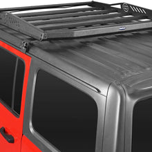 Hooke Road Top Roof Rack Basket Cargo Carrier Crossbar Compatible with Jeep Wrangler JL 2018-2021 | Gladiator JT 2020 2021 2/4 Doors