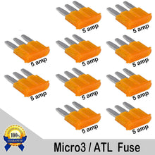 10 Pack 7.5 AMP APT ATR Micro3 Blade Fuse Car Truck Boat Marine RV