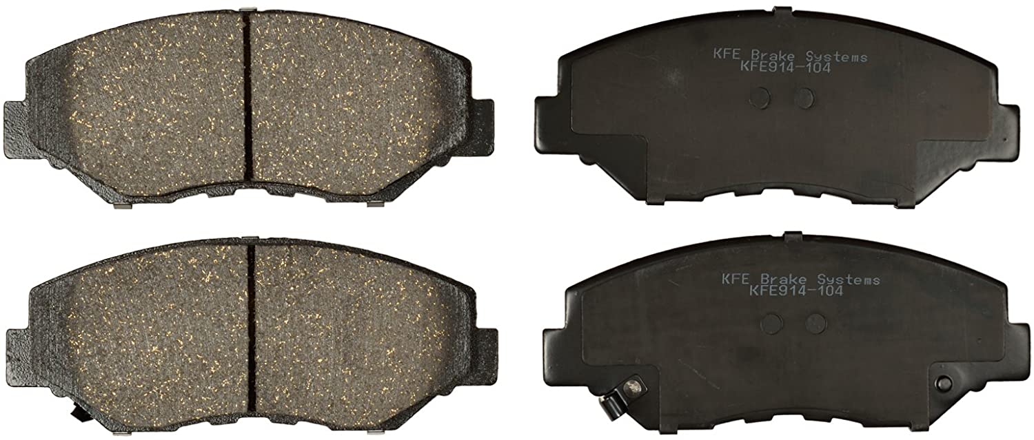 KFE KFE914-104 Ultra Quiet Advanced Premium Ceramic Brake Pad Front Set for: Acura ILX; Honda Accord, Civic, CR-V, CRV, Element, Pilot