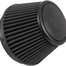 K&N Universal Clamp-On Air Filter: High Performance, Premium, Washable, Replacement Filter: Flange Diameter: 6 In, Filter Height: 4.875 In, Flange Length: 1 In, Shape: Round Tapered, RU-3106HBK