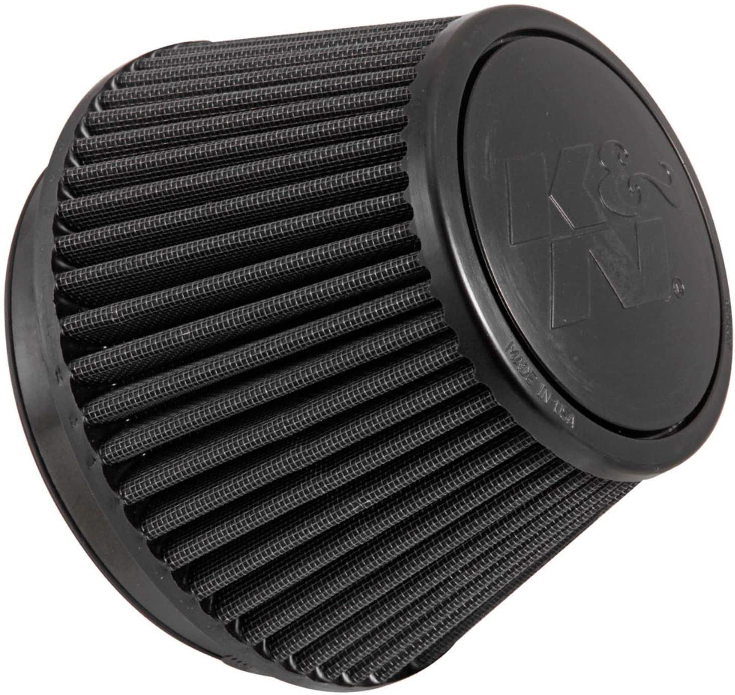 K&N Universal Clamp-On Air Filter: High Performance, Premium, Washable, Replacement Filter: Flange Diameter: 6 In, Filter Height: 4.875 In, Flange Length: 1 In, Shape: Round Tapered, RU-3106HBK