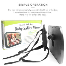 Shynerk Baby Car Mirror, Safety Car Seat Mirror for Rear Facing Infant with Wide Crystal Clear View, Shatterproof, Fully Assembled, Crash Tested and Certified