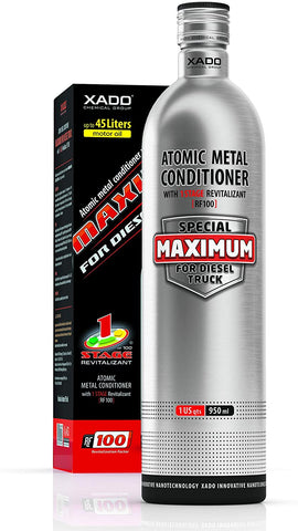 XADO 1 Stage Maximum for Diesel Trucks | Engine Oil additive - Protection for Engines & rebuilding of Worn Metal Surfaces - Metal Conditioner with Revitalizant (Bottle, 950 ml)